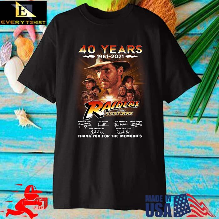 40 Years Raiders Of The Lost Ark Thank You For Memories Signatures Shirt