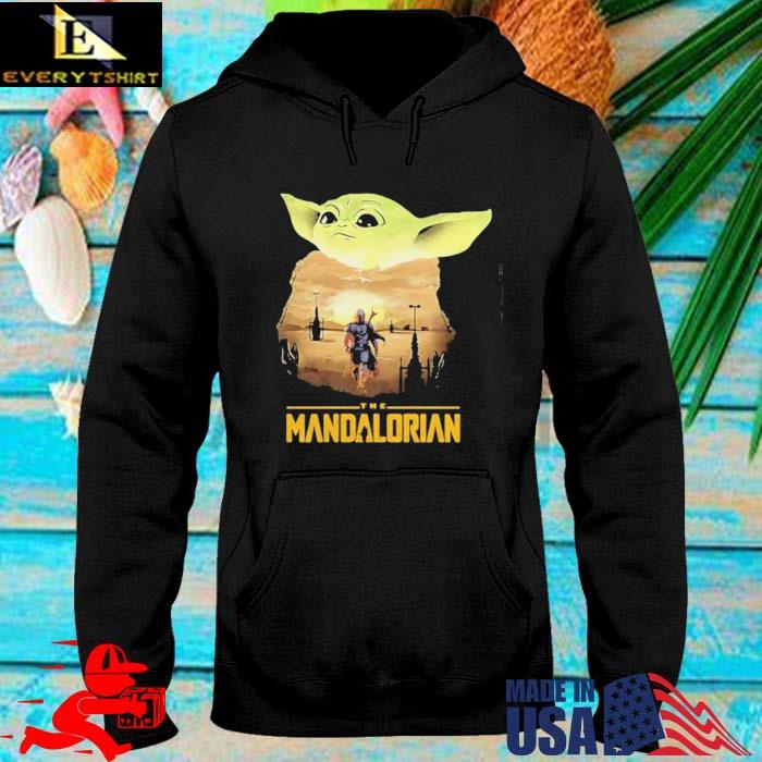 Baby Yoda Sunset The Mandalorian Shirt hoodie den