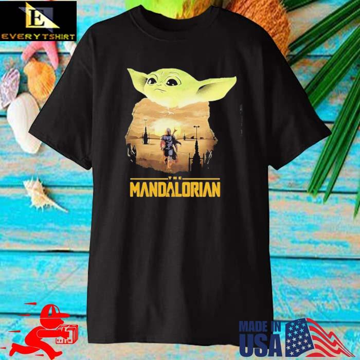 Baby Yoda Sunset The Mandalorian Shirt