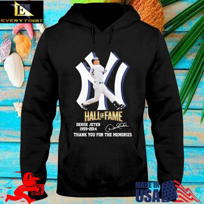 New York Yankees Hall Of Fame Derek Jeter 1995-2014 Thank You For The Memories Signature Shirt hoodie den