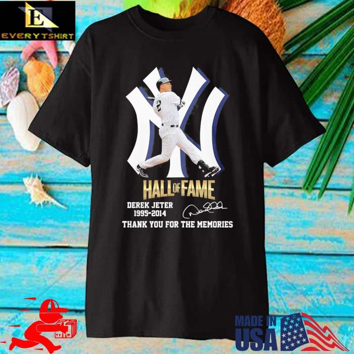 New York Yankees Hall Of Fame Derek Jeter 1995-2014 Thank You For The Memories Signature Shirt