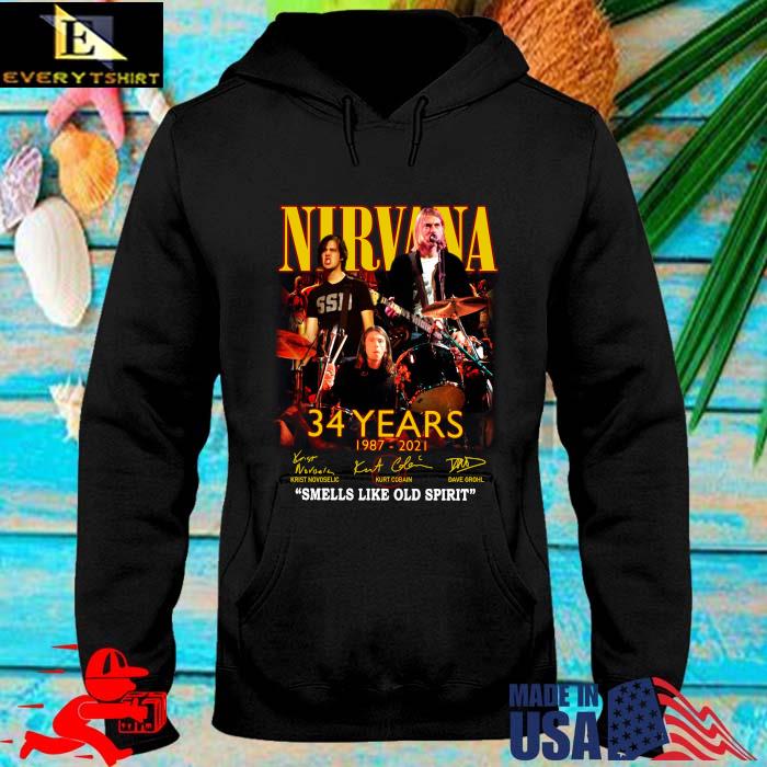 Nirvana 34 Years 1987 2021 Thank You For The Memories Signatures Shirt hoodie den