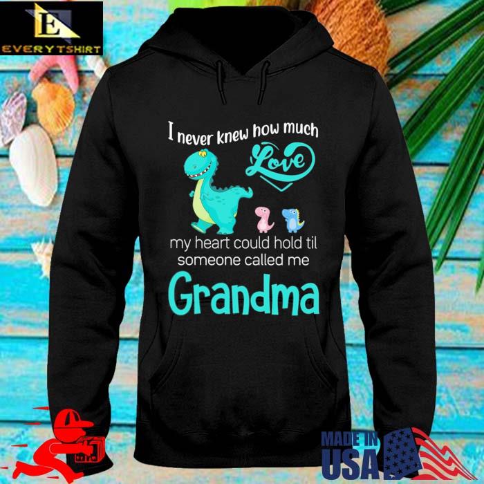 Saurus I never knew how much love my heart could hold til someone called Me grandma hoodie den