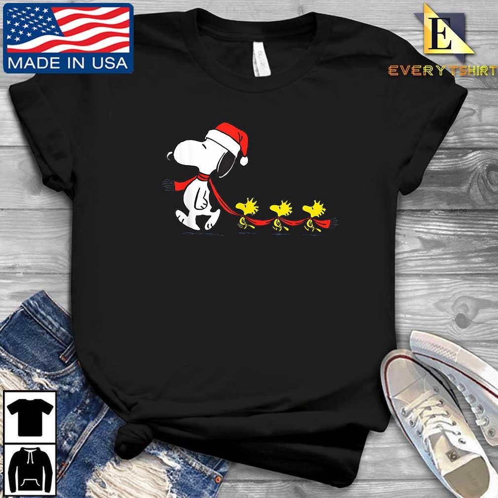 Santa Snoopy And Woodstock Merry Christmas Sweater Hoodie Sweatshirt And Long Sleeve