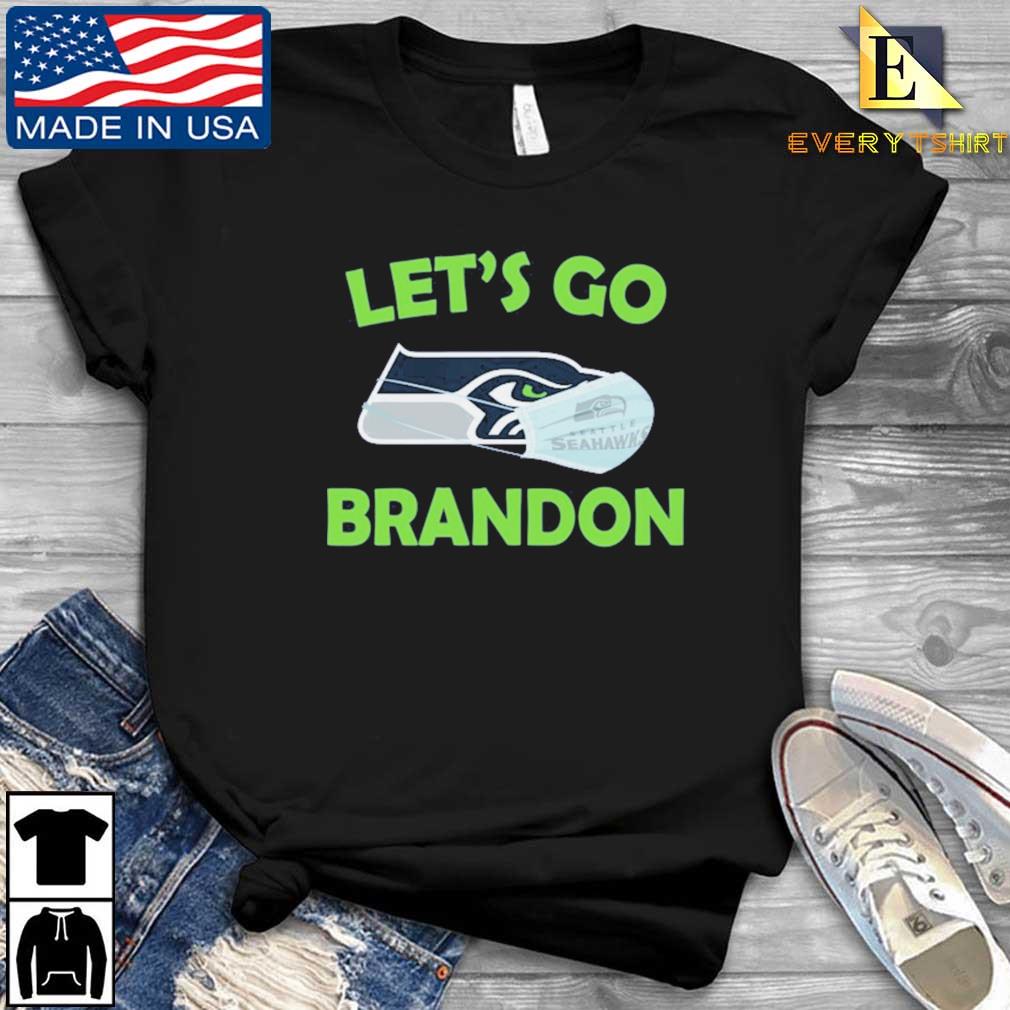 Seattle Seahawks logo face mask let's go brandon anti Biden shirt, hoodie,  sweater, long sleeve and tank top