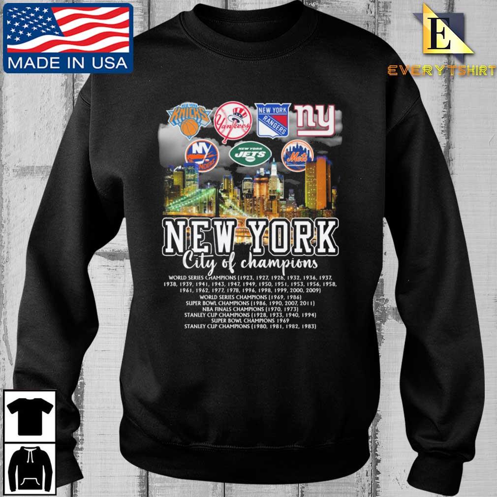 Official New York Knicks New York Yankees New York Ranger New York city of  Champions 2022 shirt, hoodie, sweater, long sleeve and tank top