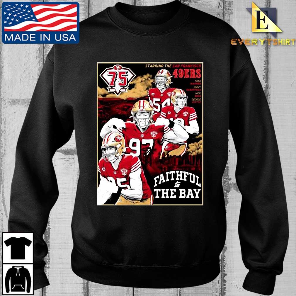 San Francisco 49ers 75th Anniversary faithful to the bay T-shirt