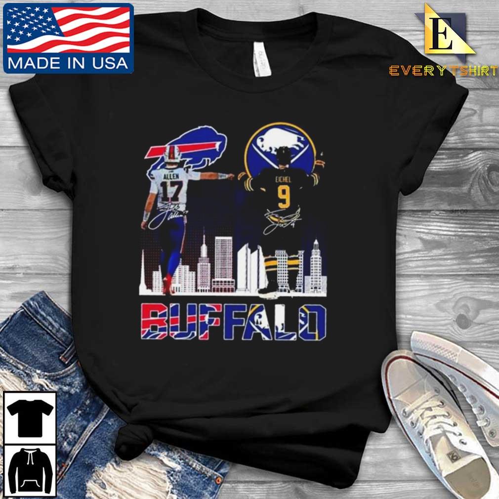 Josh Allen Buffalo Bills and Jack Eichel Buffalo Sabres signature shirt -  Dalatshirt