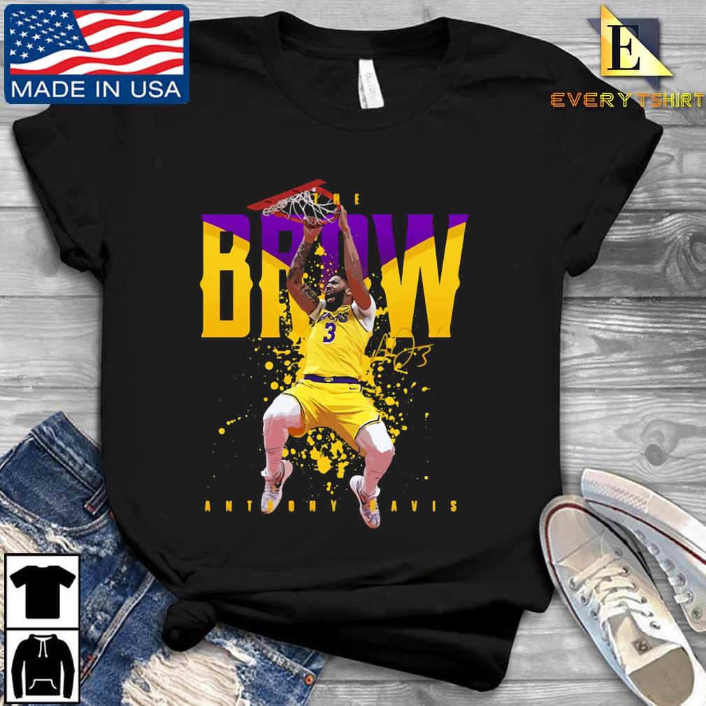 Anthony Davis Brow Number 3 Los Angeles Lakers Basketball Signature Shirt