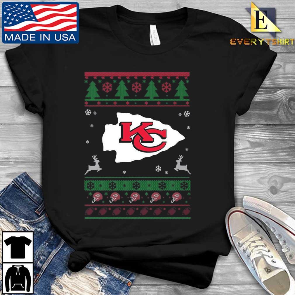 NFL Kansas City Chiefs Logo Ideas Ugly Christmas Sweater For Men And Women  - Banantees