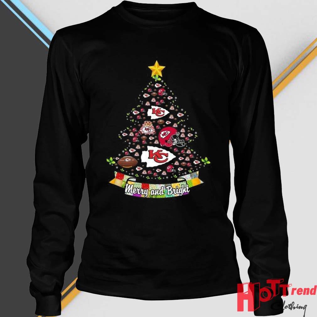 Merry And Bright Kansas City Chiefs NFL Christmas Tree 2022 Shirt, hoodie,  sweatshirt and long sleeve