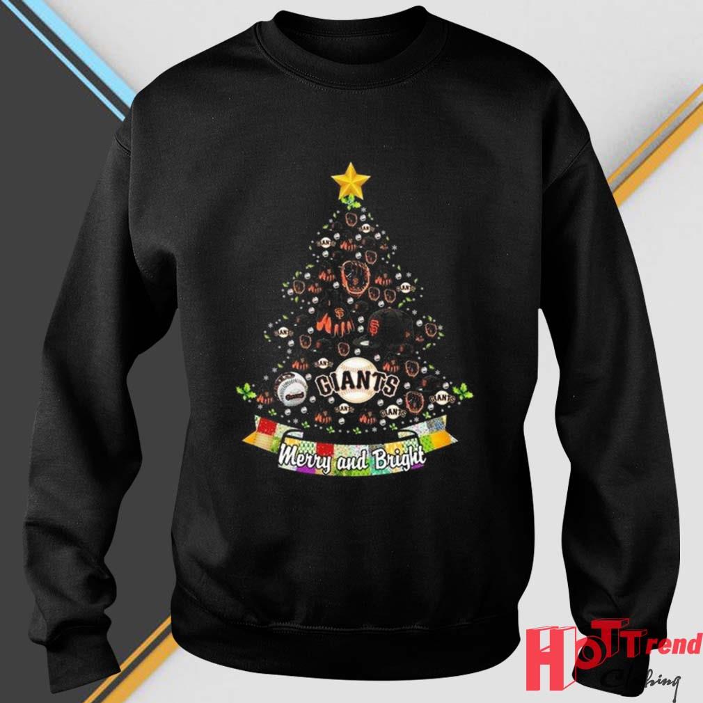 Merry And Bright San Francisco Giants MLB Christmas Tree T Shirts