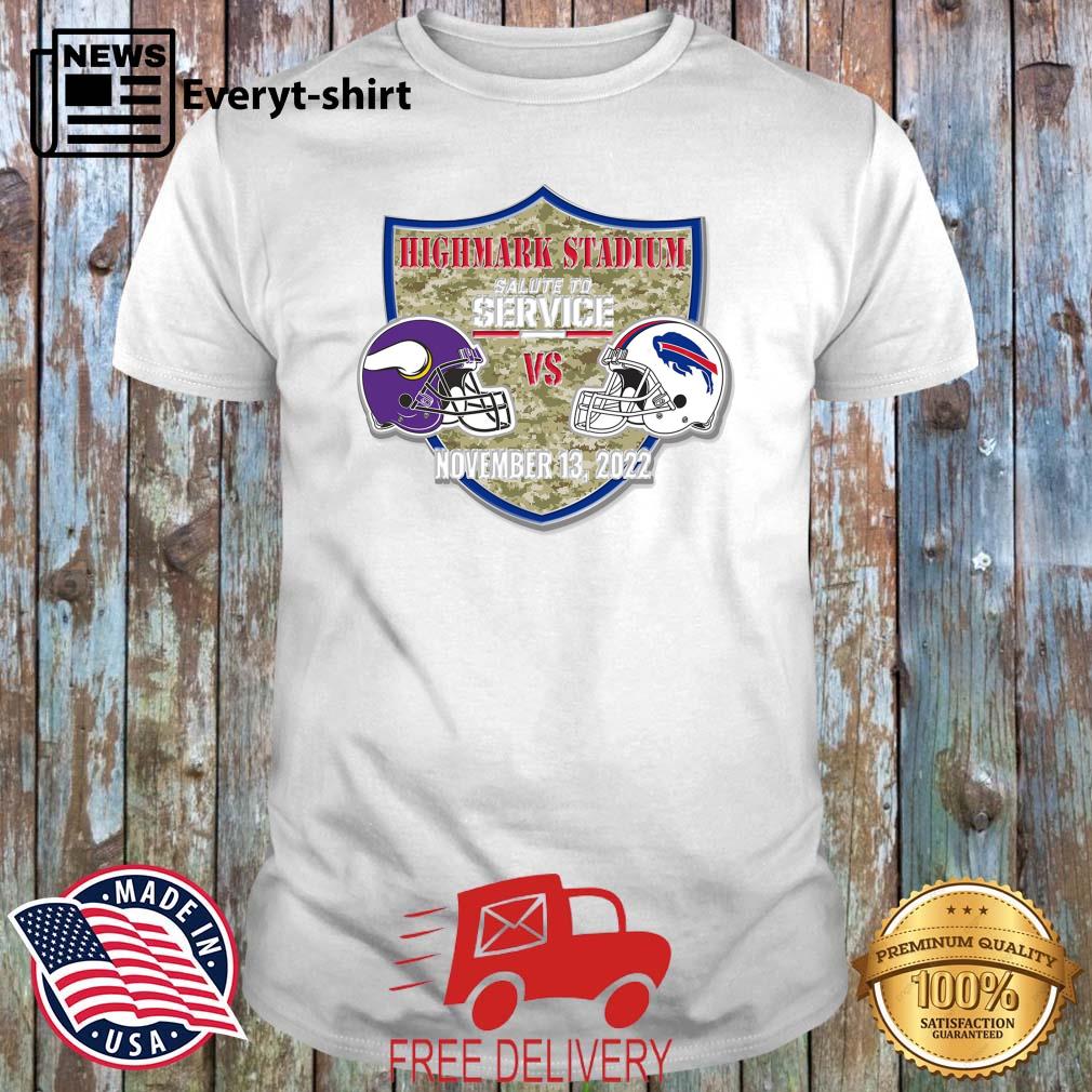 Buffalo Bills Vs Minnesota Vikings Gameday Hatpin Highmark Stadium Salute  To Service shirt, hoodie, sweater, long sleeve and tank top