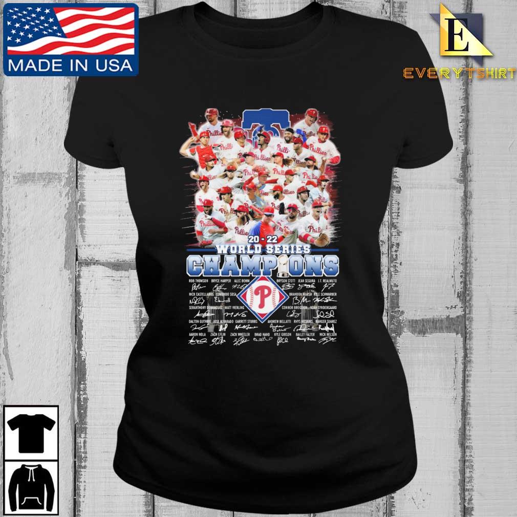 2022 World Series Champions Philadelphia Phillies team signatures shirt,  hoodie, sweater, long sleeve and tank top