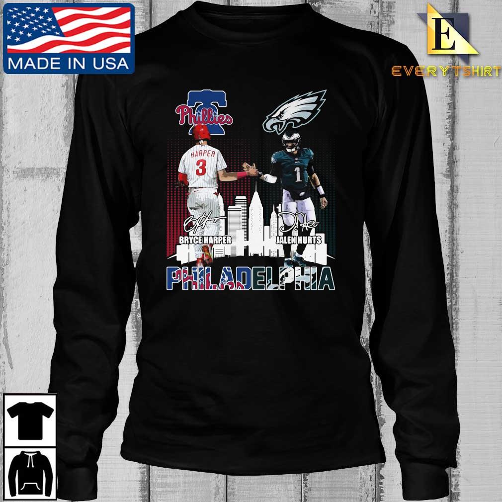 The Philadelphia City Of Champions Bryce Harper And Jalen Hurts Signatures  Shirt - Teespix - Store Fashion LLC