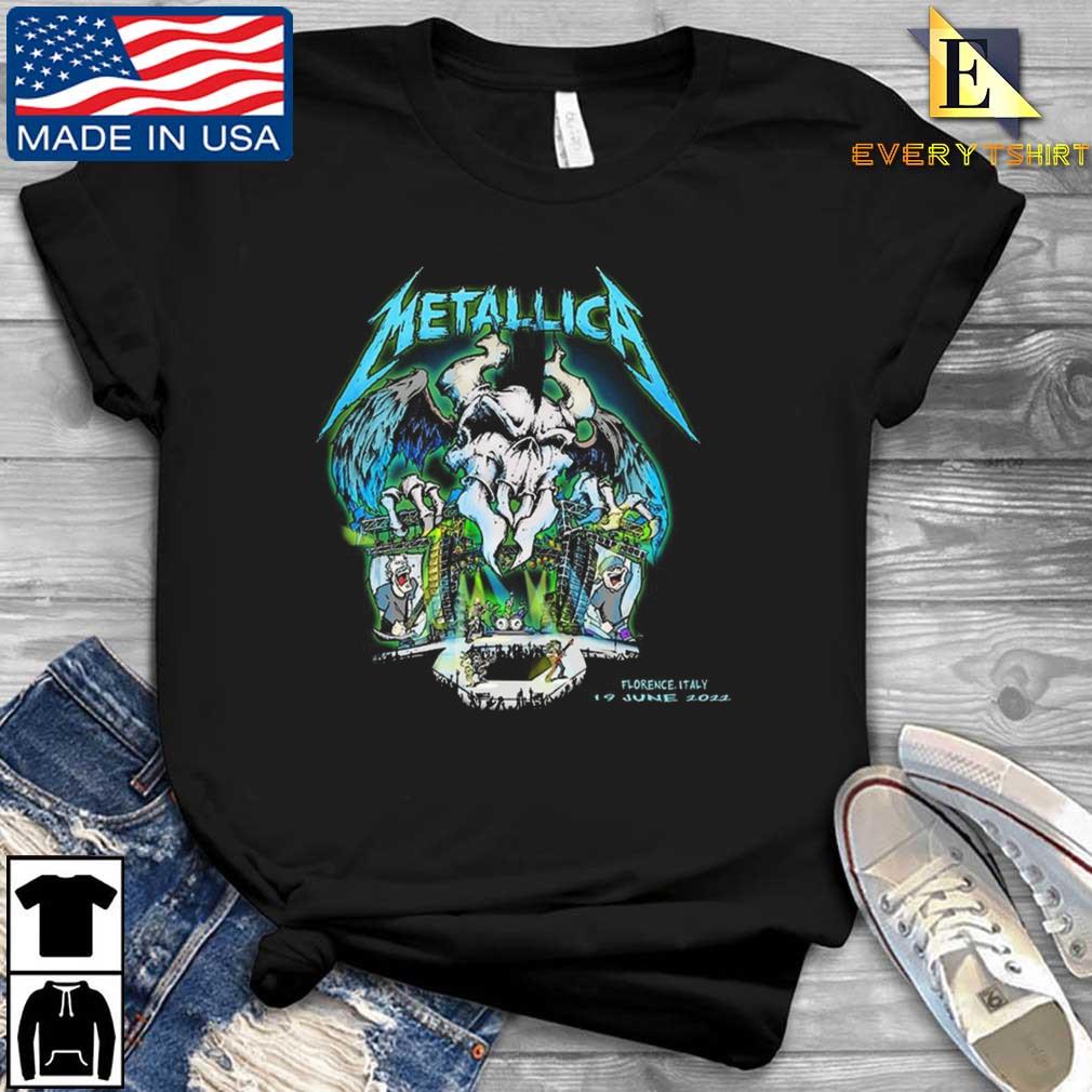 Official The Metallica Firenze Rocks Moth Into Flame T-Shirt, hoodie,  sweatshirt and long sleeve