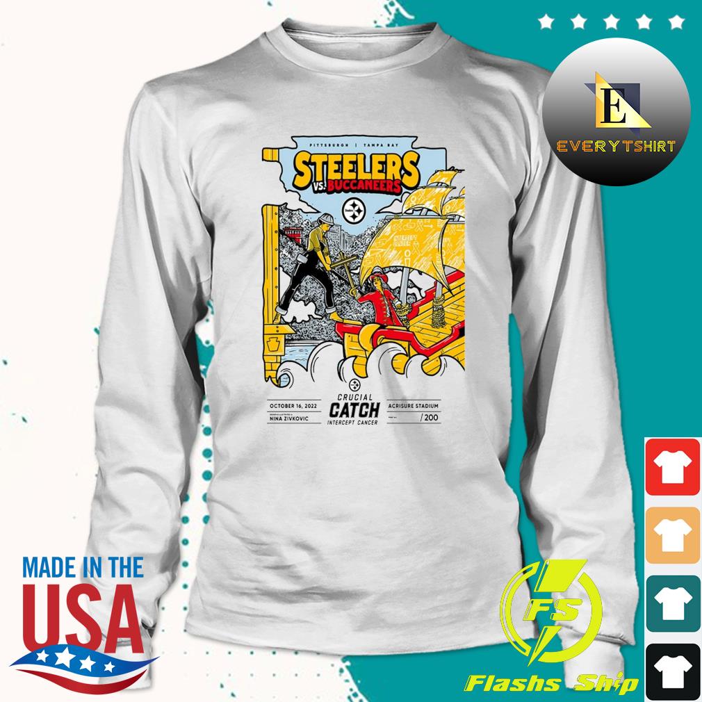 Pittsburgh Steelers crucial catch intercept cancer 2023 shirt, hoodie,  sweater, long sleeve and tank top