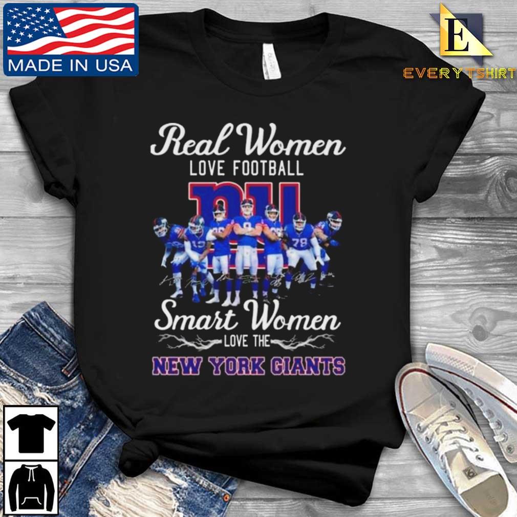 Real Women Love Football Smart Women Love The New York Giants Signatures  2022 Shirt, hoodie, sweatshirt and long sleeve