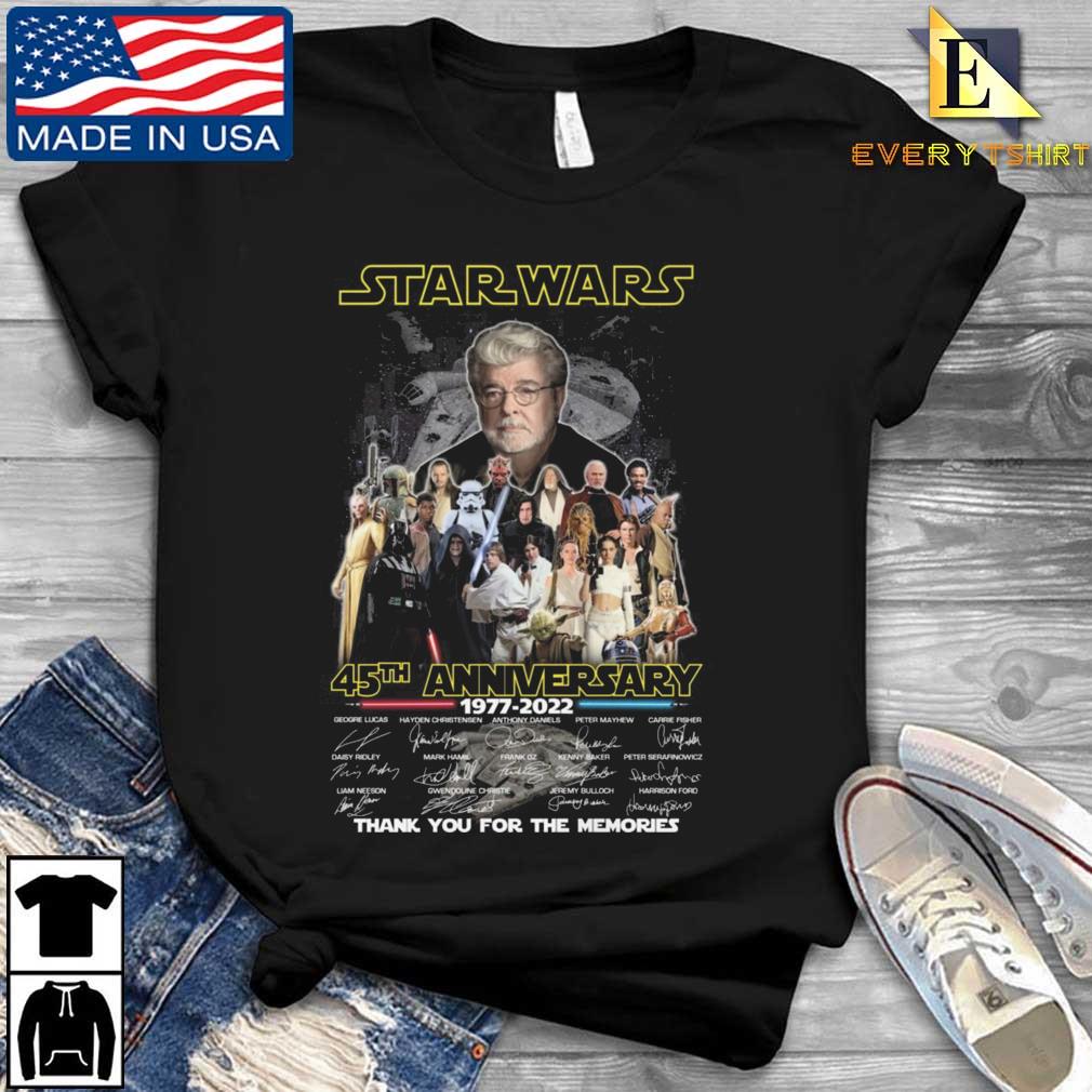 Star Wars 45th Anniversary 1977 2022 Thank You For The Memories 2022 Signatures Shirt