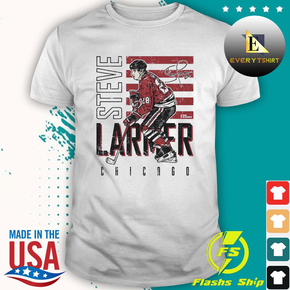 Steve Larmer Chicago Blackhawks Hockey Signature Shirt