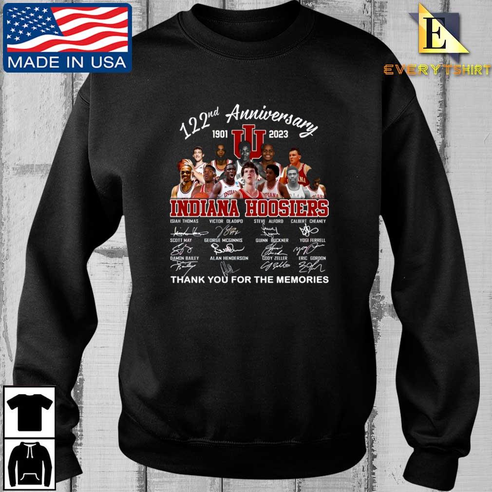 122nd Anniversary 1901 – 2023 Indiana Hoosiers Legend Thank You For The Memories Signatures Shirt