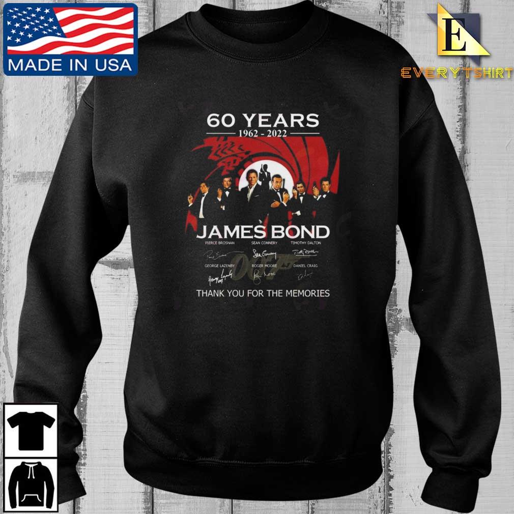 60 Years 1962 – 2022 007 James Bond Thank You For The Memories Signatures Shirt