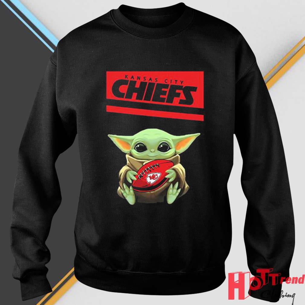 Baby Yoda And Baby Groot Hug Football Kansas City Chiefs Shirt