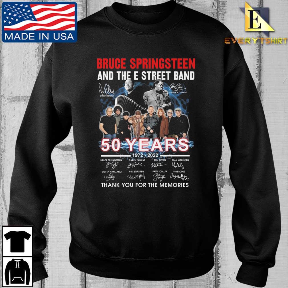 Bruce Springsteen And The E Street Band 50 Years 1972-2022 Thank You For The Memories Signatures shirt