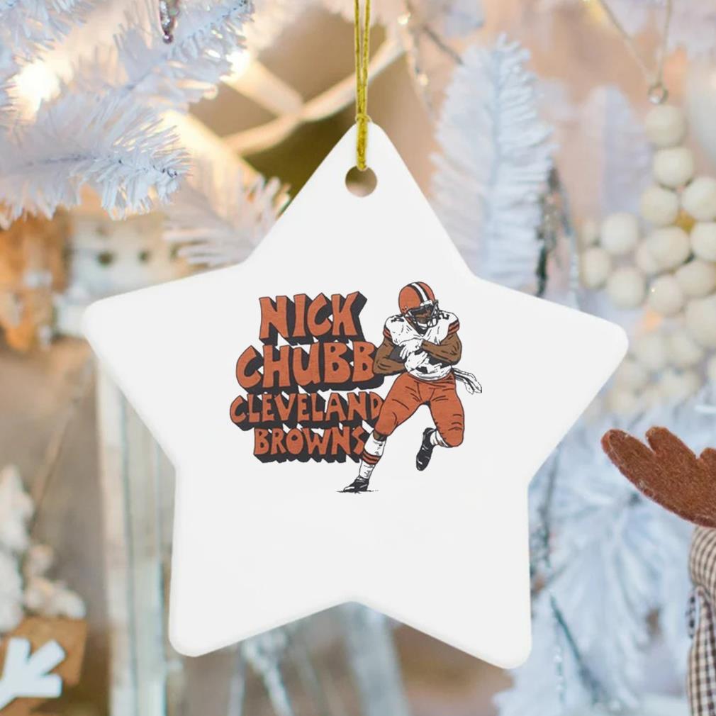 Cleveland Browns Nick Chubb Homage Caricature Player Ornament