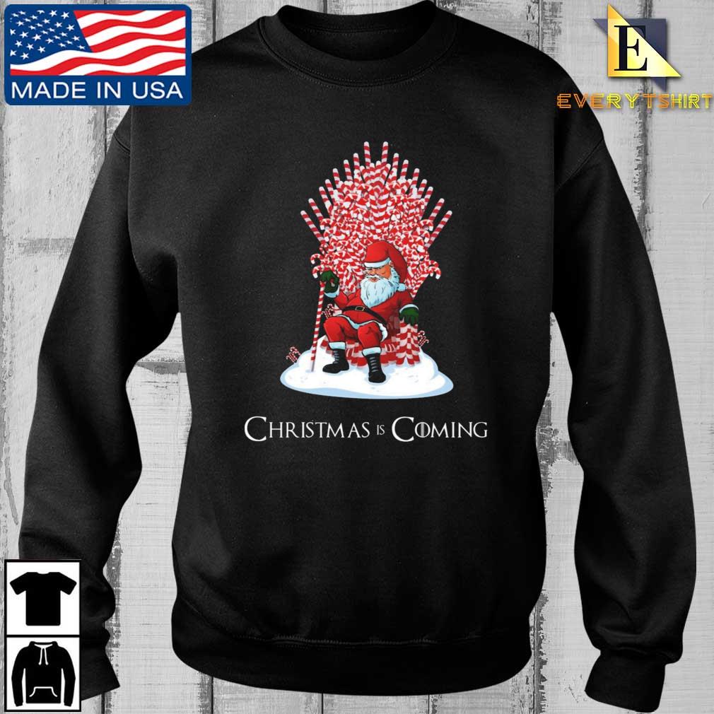 Game Of Throne Inspired Christmas Is Coming Santa Candy Cane Throne Sweater
