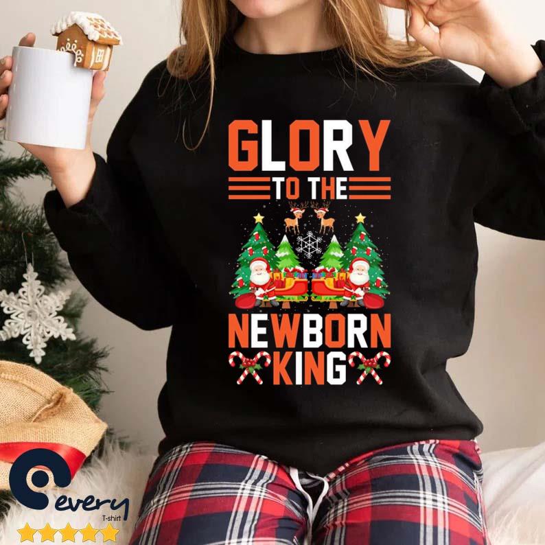 Glory To The Newborn King Funny Christmas Sweater