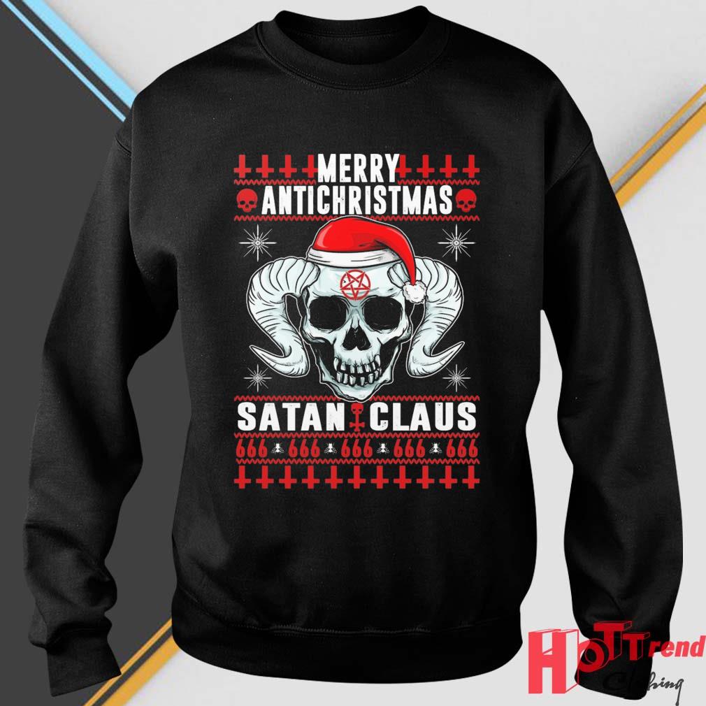 Merry Antichristmas Satan Claus Death Metal devilish Santa Ugly Horror Christmas Sweater