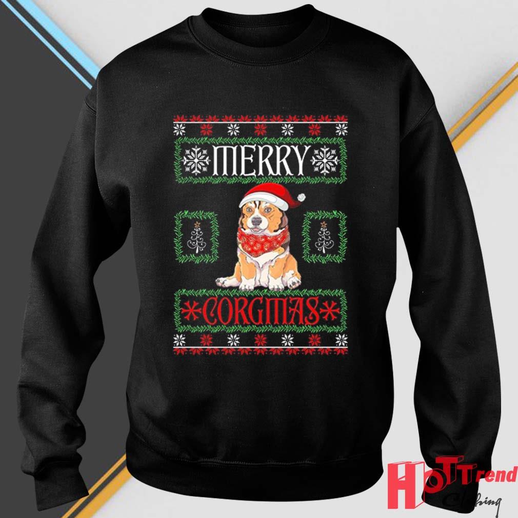Merry Corgmas Santa Hat Corgi Merry Christmas Dog Lover Ugly 2022 Sweater