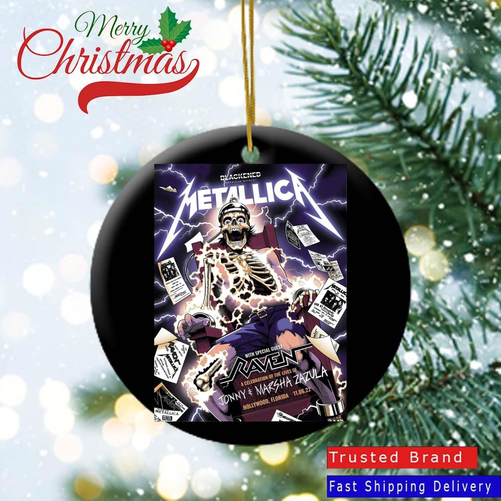 Metallica Poster Hollywood Florida Hard Rock Casino Ornament