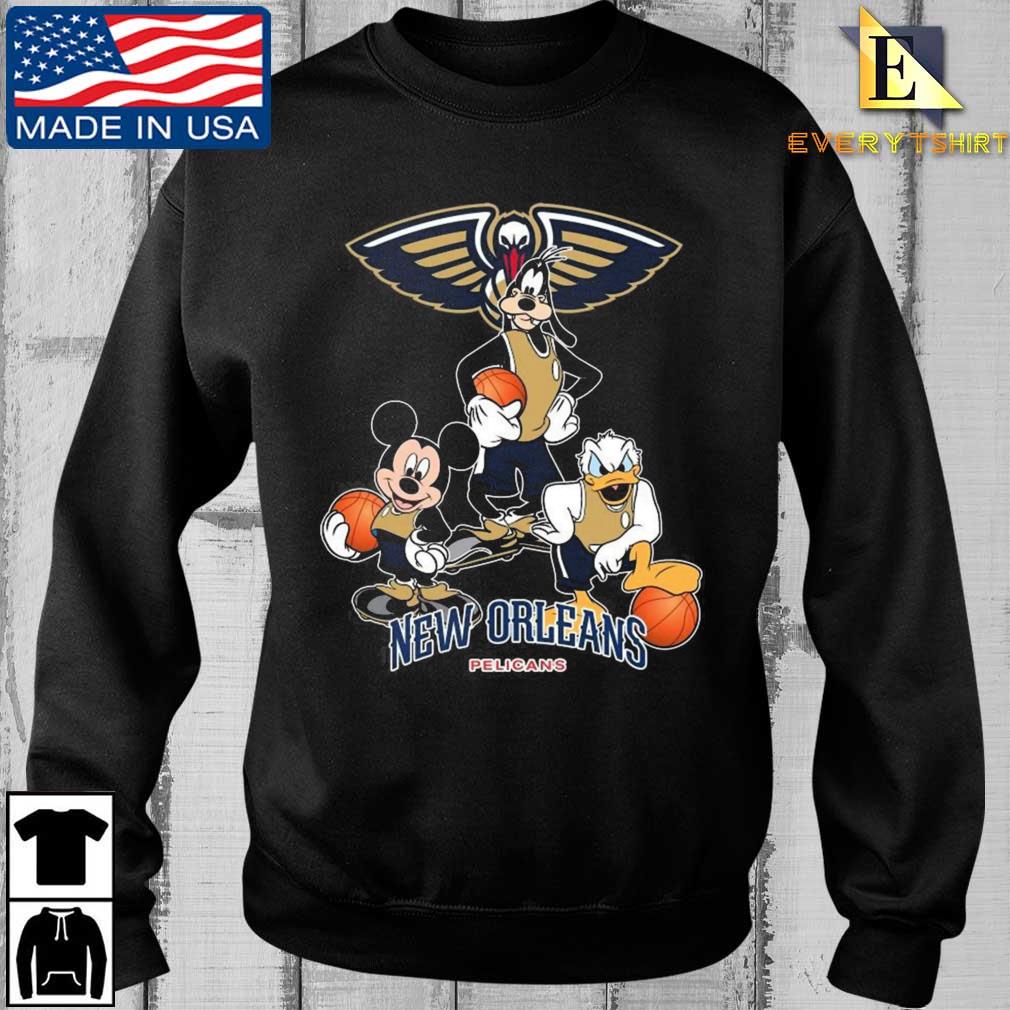 Mickey Goofy Donald Loves New Orleans Pelicans Basketball Fans Shirt
