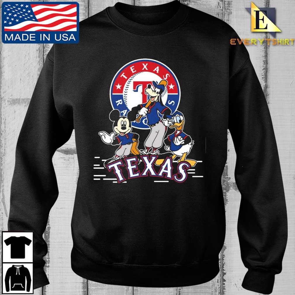 MLB Texas Rangers Teams Mickey Goofy Donald Shirt