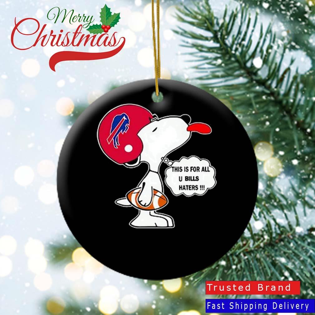 Buffalo Bills Snoopy Christmas Circle Ornament