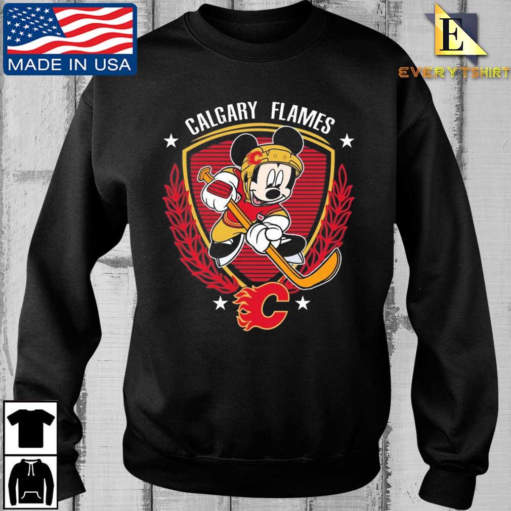 NHL Hockey Mickey Mouse Calgary Flames Disney Shirt