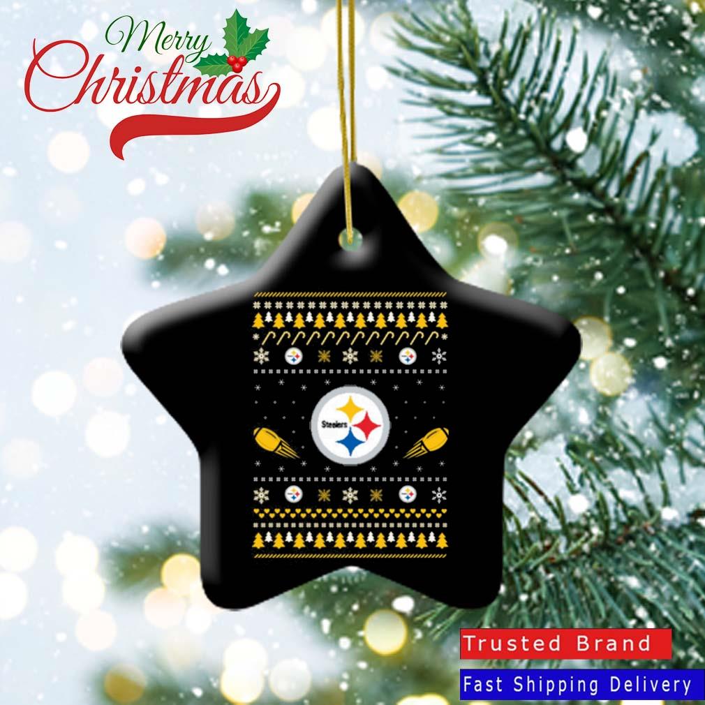 Pittsburgh Steelers Stitch Knitting Style Ugly Christmas Ornament