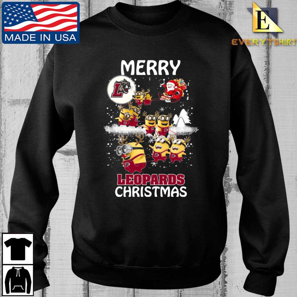 Santa Claus With Sleigh Minions Lafayette Leopards Christmas Sweater