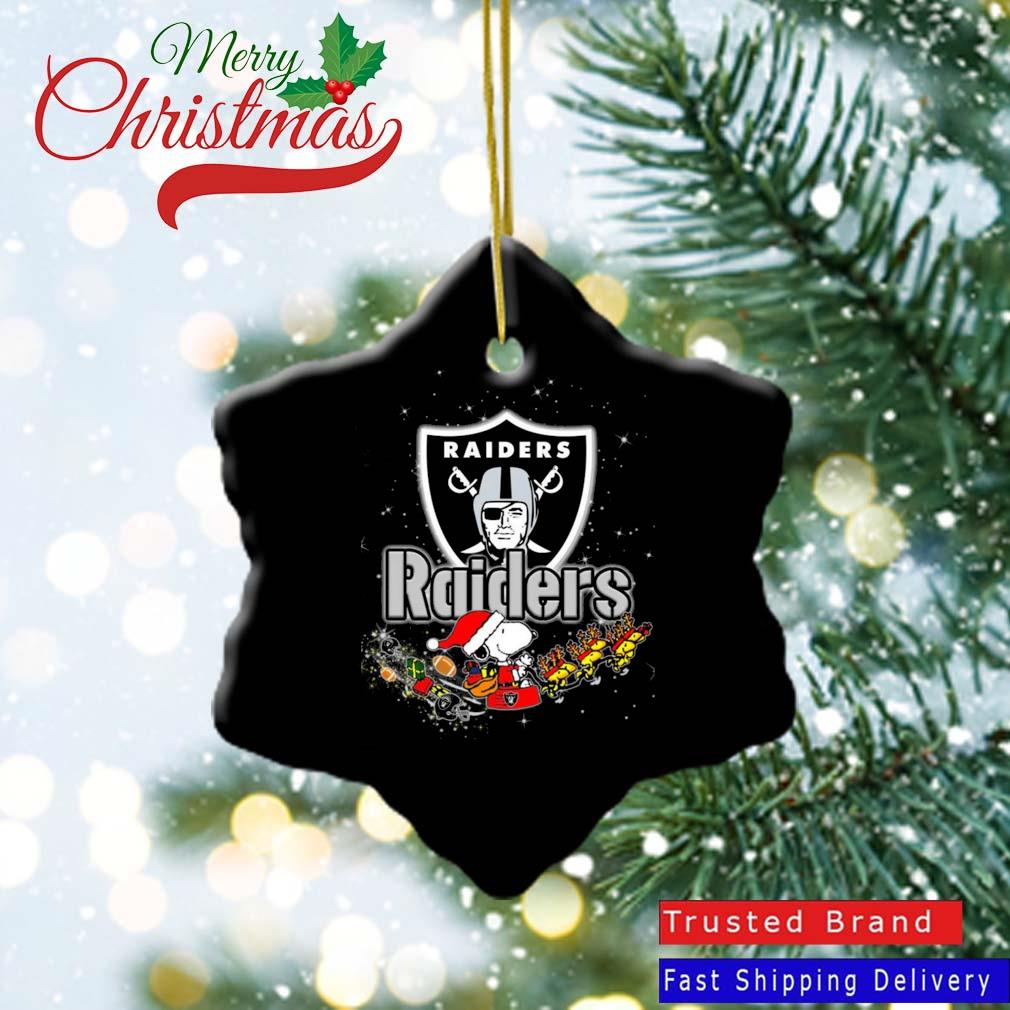 Oakland Raiders Snowflake Christmas Ornament