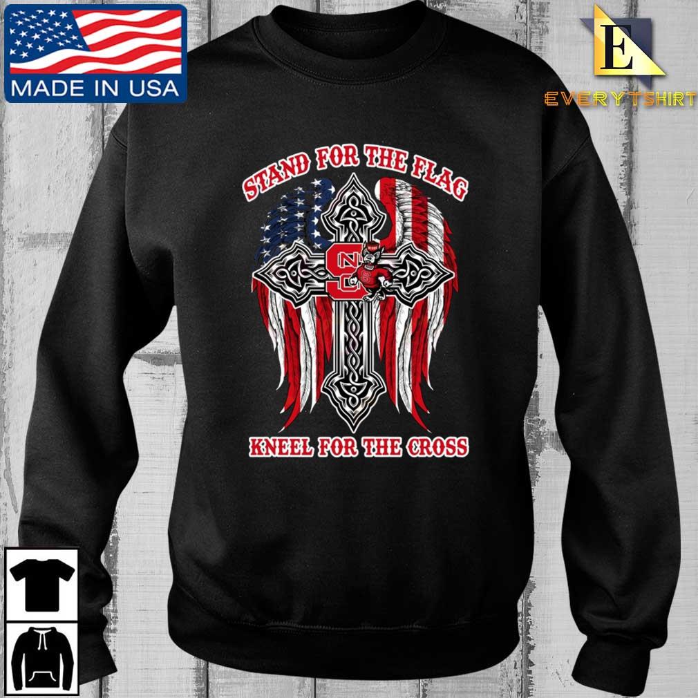 Stand For The Flag NC State Wolfpack Kneel For The Cross Shirt