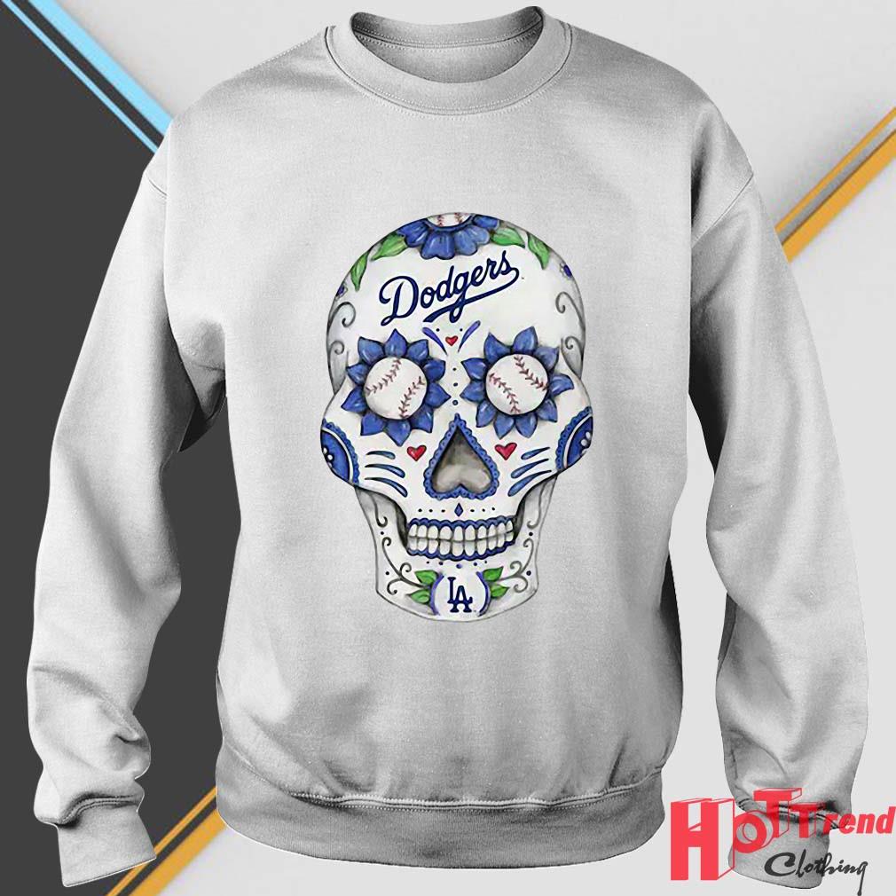 Sugar Skull Los Angeles Dodgers Tiny Turnip White T-Shirt