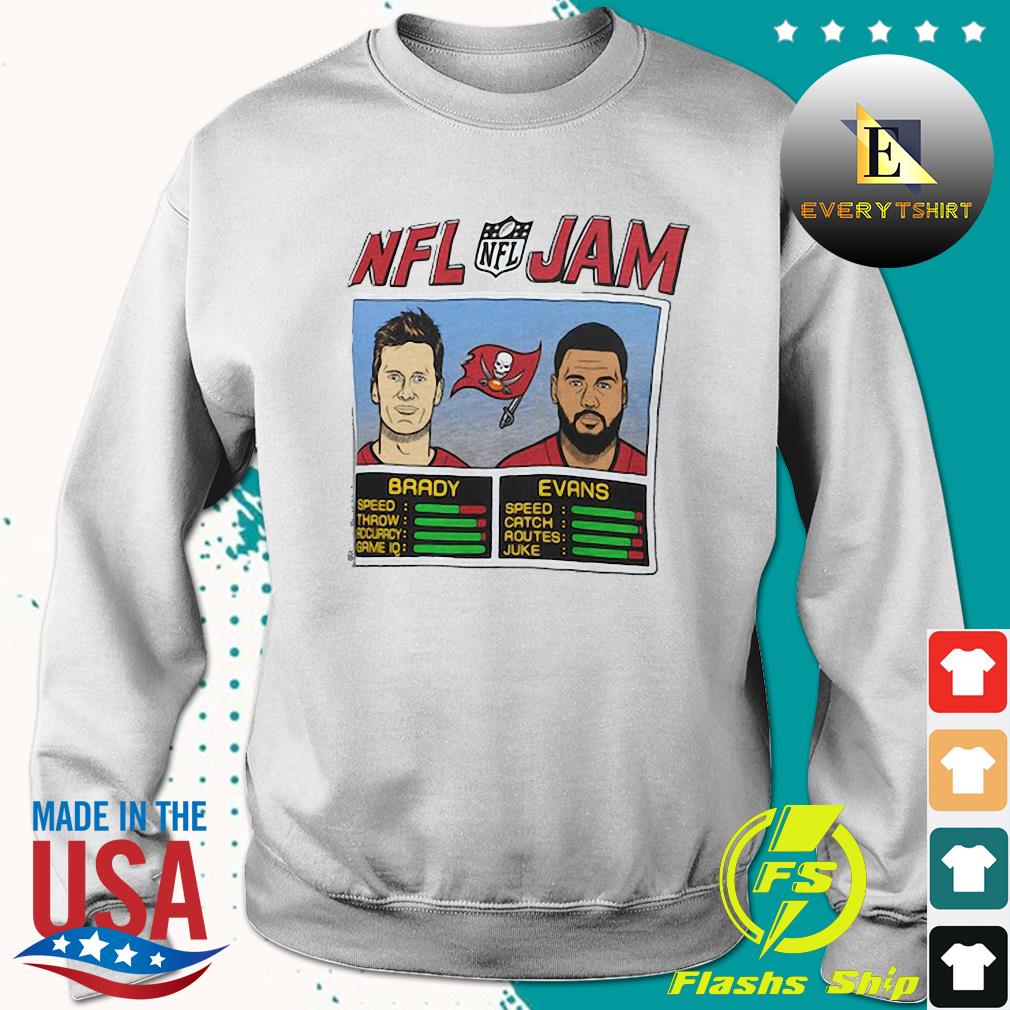 Tampa Bay Buccaneers Tom Brady & Mike Evans Homage Heather Gray NFL Jam Tri-Blend Shirt