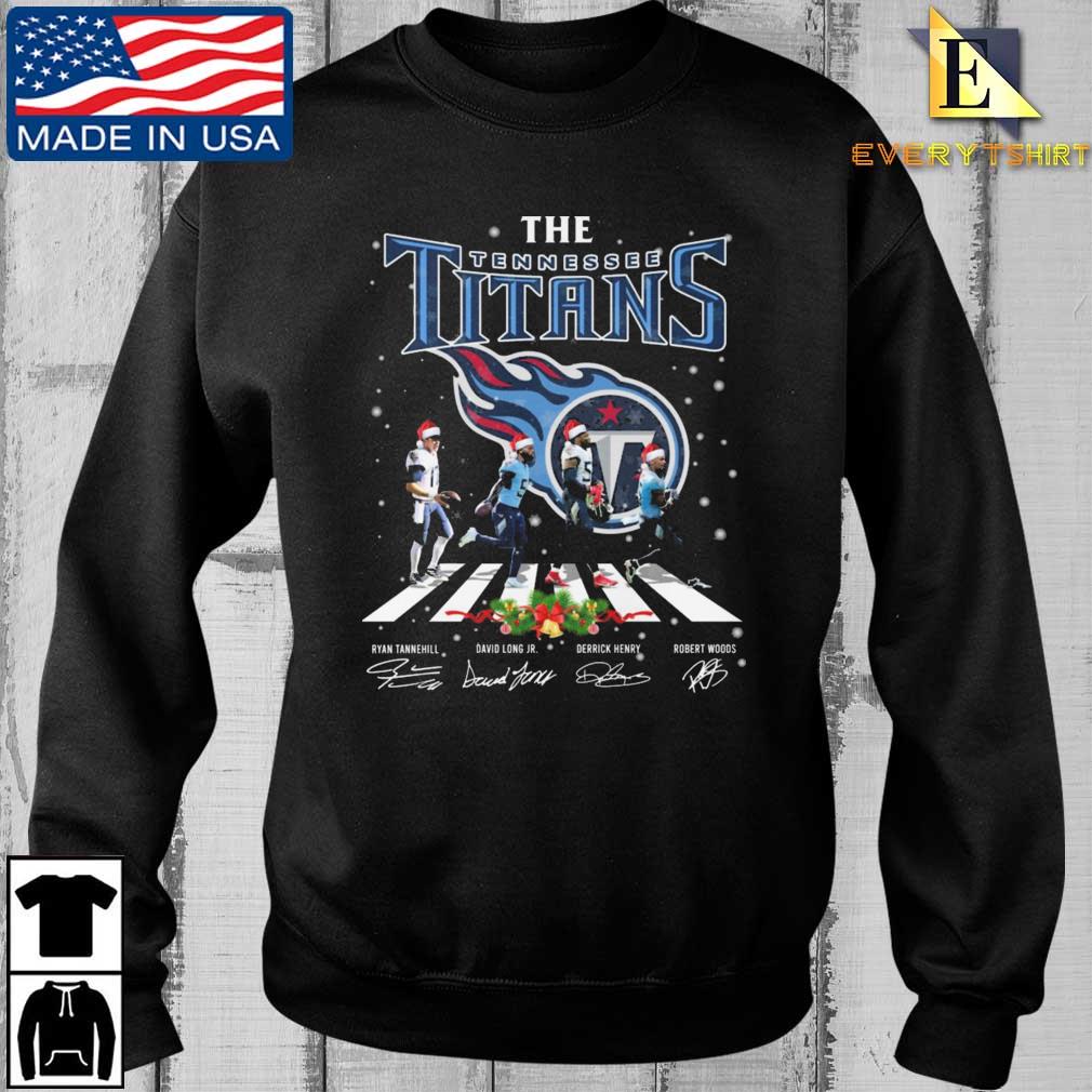 The Tennessee Titans Abbey Road Signatures 2022 Merry Christmas sweatshirt