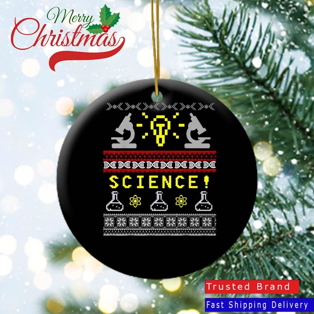 Vintage Science Nerd Ugly Christmas Ornament
