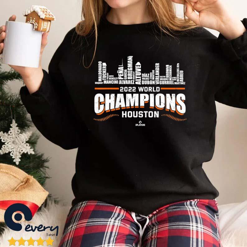 2022 Houston Astros Skyline Baseball World Champions MLBPA Shirt