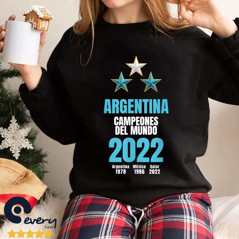 Argentina Football Logo AFA 3 Stars Shirt Messi Soccer World Champion Cup  Sweatshirt - Best Seller Shirts Design In Usa