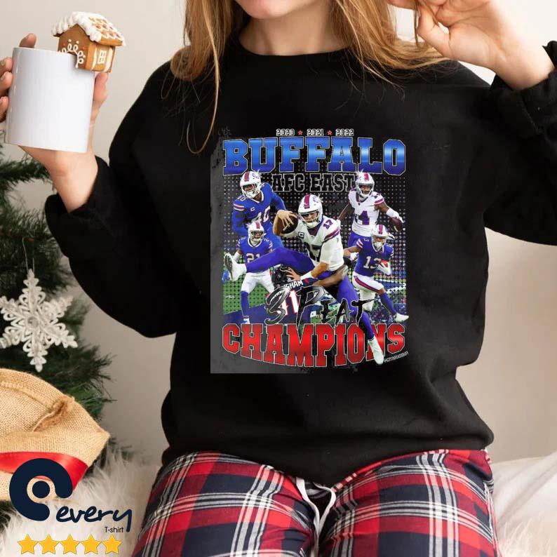 Buffalo Bills 3 Peat 2020 2021 2022 AFC east division champs shirt