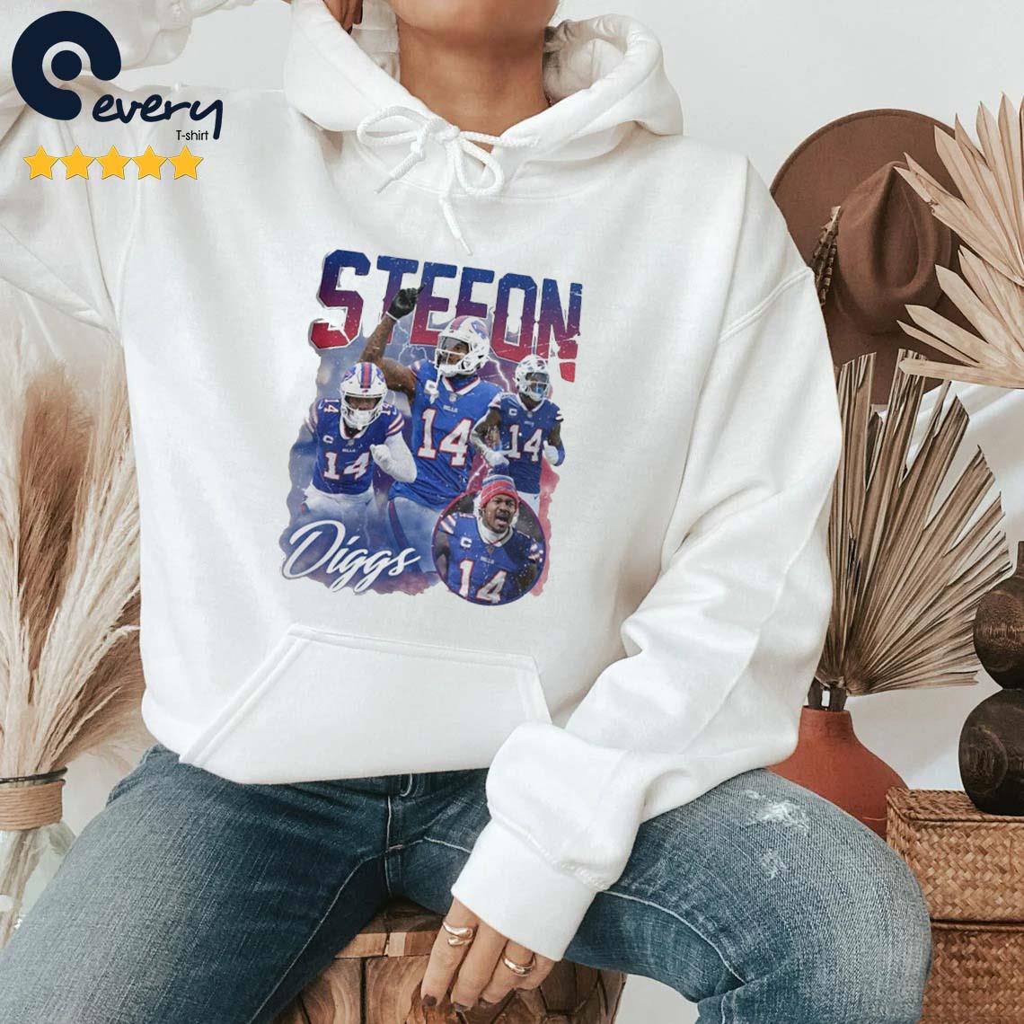 Stefon Diggs Vintage Shirt - Buffalo Football Unisex Hoodie Crewneck